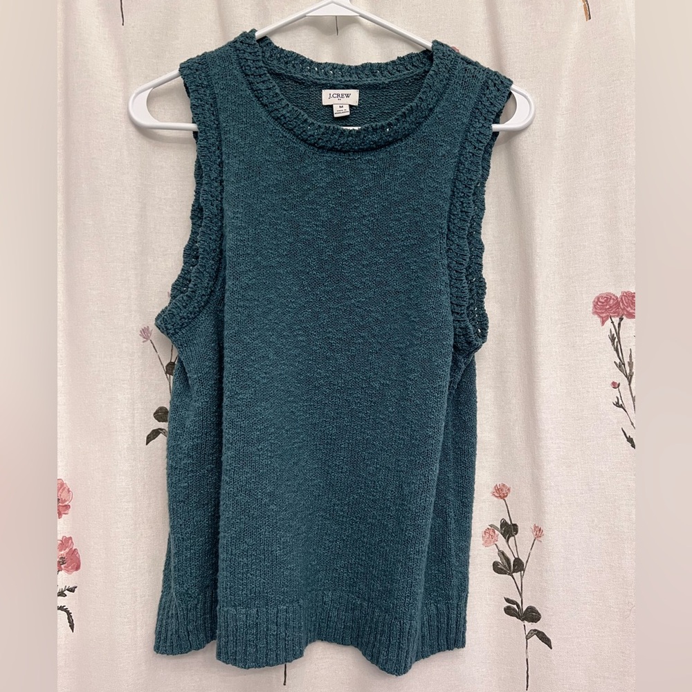 J. Crew Women's Dark Teal Knit Tank Top